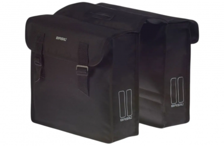 Dubbele fietstas Basil Mara 26 liter 33 x 11 x 30 cm - zwart