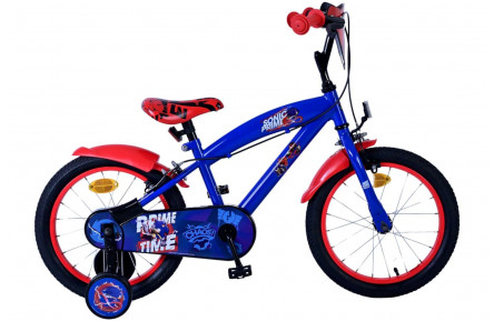 Sonic Prime Kinderfiets 16"/25 cm/Blauw-Rood/31659-SAFW