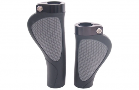 Handle Grip Set Edge ErgoCity Plus with Lockring 136/92mm - black / grey