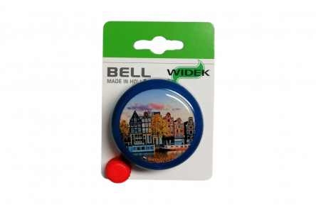 WIDEK 004933 FIETSBEL BLAUW GRACHTPANDJES OP KAART