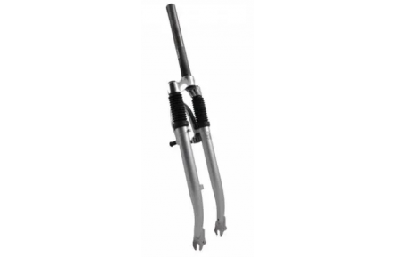 Suspension fork 28" silver 1 1/8", fork tube length: 250mm with 10cm thread