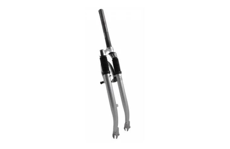 Suspension fork 28" silver 1 1/8", fork tube length: 250mm with 10cm thread