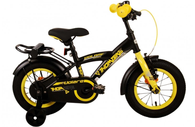 Volare Thombike Kinderfiets 12"/21.5 cm/Zwart-Geel/21176