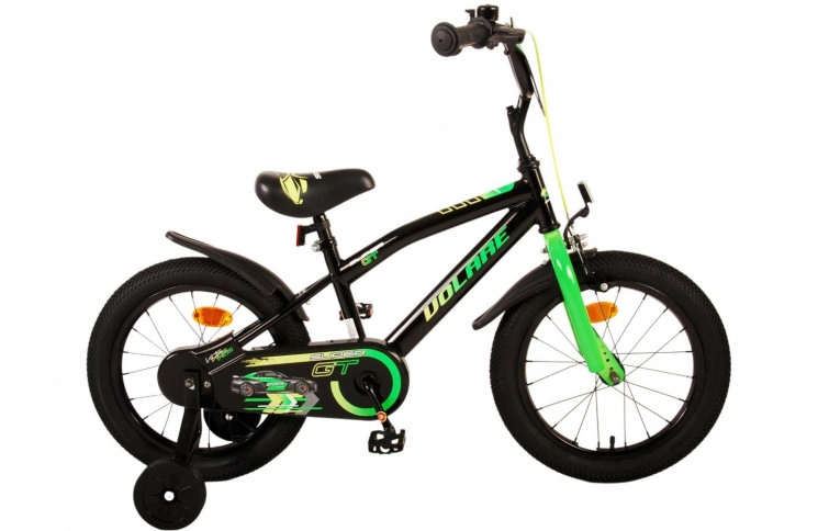 Volare Super GT Kinderfiets 16"/25.5 cm/Zwart-Groen/21782