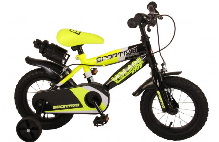 Volare Sportivo Children's Bicycle 12"/21.5 cm/Black-Yellow/2035