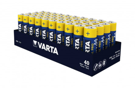 VARTA AA/LR06 PENLITE ALKALINE TRAY 40 STUKS