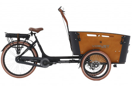 E-CARGO Vogue Carry 3 8 26"-20"/48cm/Matt-Black-Brown/36V 13Ah 468Wh Bafang M400 Max Drive 80Nm LCD