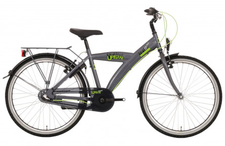 BFN jongensfiets Urban 24" 3v remnaaf glans titanium