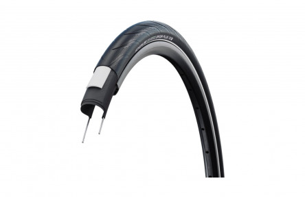 SCHWALBE SPICER PLUS 28X1.50 40-622 700x38C ZWART PUNTURE GUARD GREEN COMPOUND E-BIKE 25 KM/H REFLECTIE