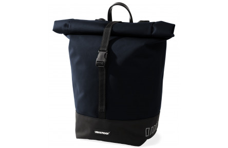 Gerecyclede enkele fietstas Urban Proof Rolltop 20 liter 30x15x42cm - blauw