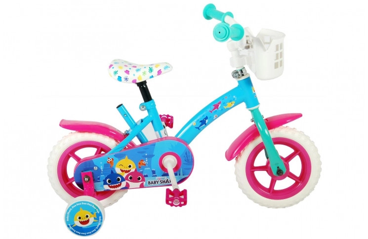 Baby Shark Ocean Kinderfiets 10"/20 cm/Blauw-Roze/97311