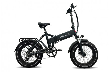 DIABLO E-BIKE, FOLDING, STORM, 7DR SHIMANO, HYDRAULIC, MATT-BLACK, 1000460 ACCU (15AH,48V,720WH)