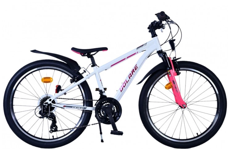 Volare XC Race Kinderfiets 24"/34 cm/Wit-Roze/22562