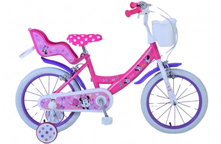 Minnie Kinderfiets 16"/29 cm/Roze-Paars/21715-DR