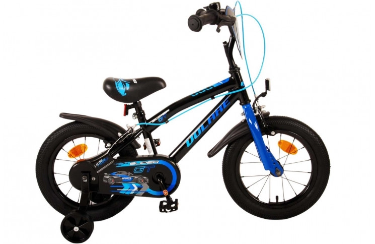 Volare Super GT Kinderfiets 14"/22 cm/Zwart-Blauw/21381