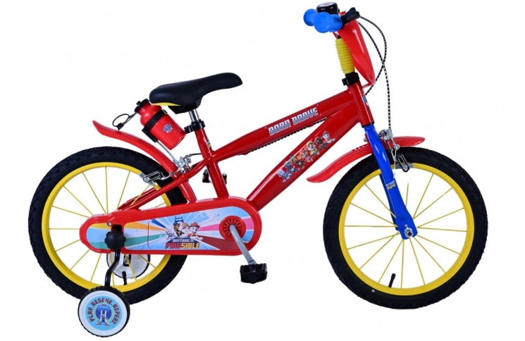 Paw Patrol Kinderfiets 16"/28 cm/Rood-Blauw-Geel/21745-DR