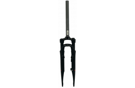 Verende voorvork 28" draad met 1-1/8" vorkbuis Zoom 730 AMS - Velgrem / IS disc / rollerbrake - mat zwart — QR