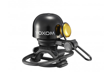 Voxom Bicycle Bell Kl20, black, 22.2-31,8mm, O-Ring