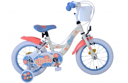 Disney Stitch Kinderfiets 14"/23 cm/Cr?me koraal Blauw/31451-SAFW