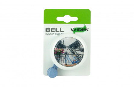 WIDEK 004931 FIETSBEL WIT BRUG BIJ GRACHT OP KAART