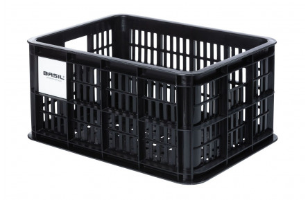Gerecyclede fietskrat Basil Crate S 17.5 liter 29 x 39 x 20 cm - black