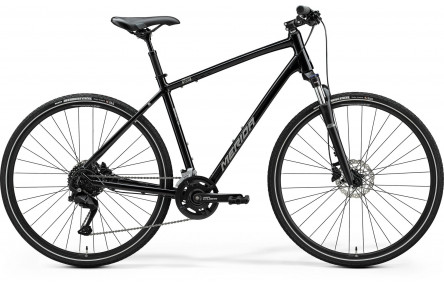 Merida CROSSWAY 100 GLOSSY BLACK (SILVER) S