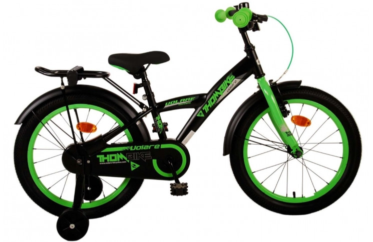 Volare Thombike Kids Bike 18"/24 cm/Black-Green/21794