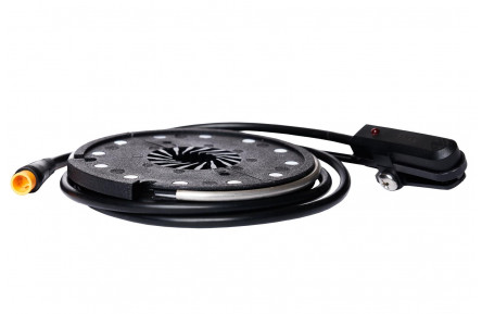 Front and rear wheel motor magnetic disc pedal sensor (left mount)