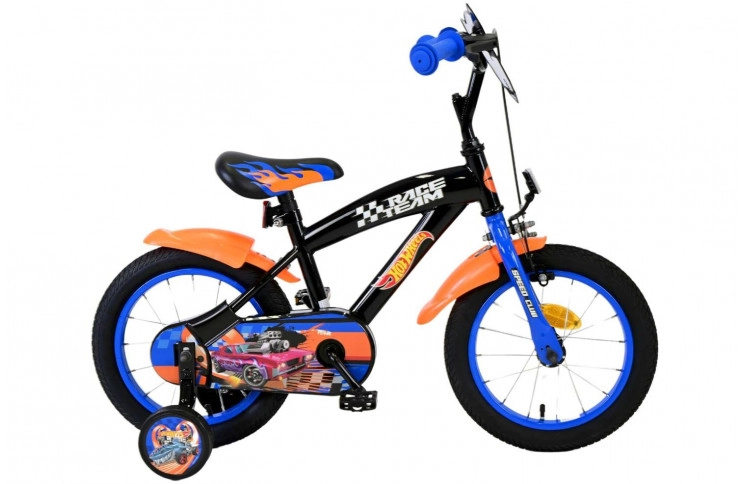 Hot Wheels Kinderfiets 14"/23 cm/Oranje-Blauw-Zwart/31456-SACB