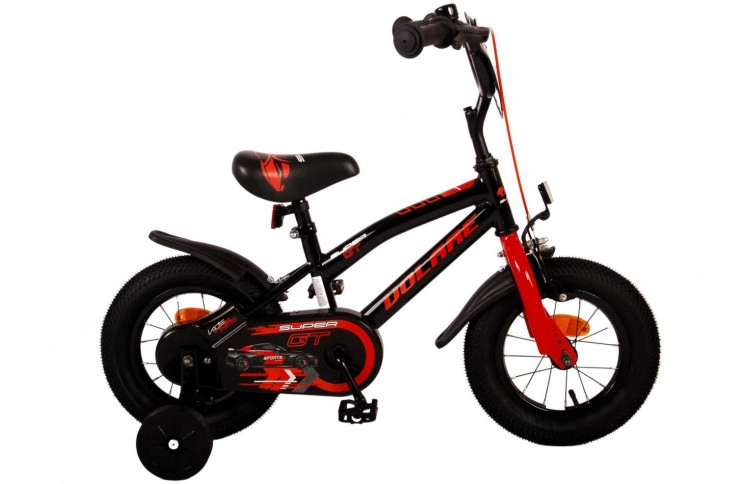 Volare Super GT Kinderfiets 12"/21.5 cm/Zwart-Rood/21184