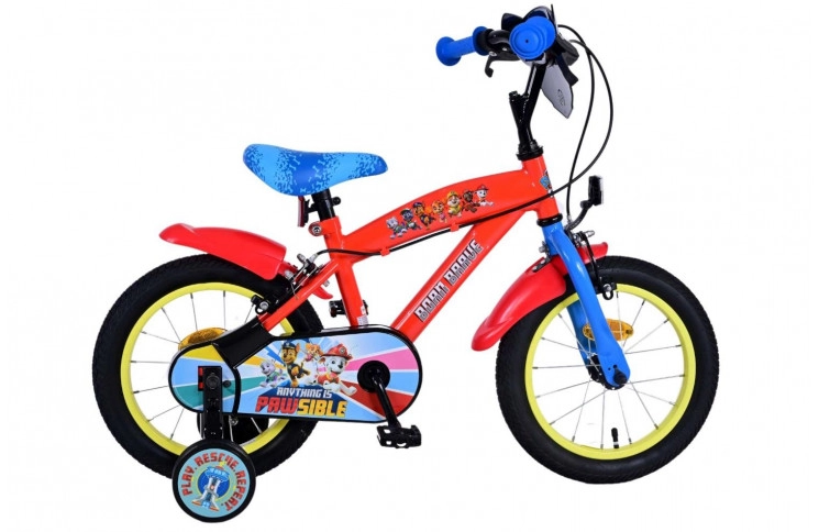 Paw Patrol Kinderfiets 14"/23 cm/Rood-Blauw-Geel/21510