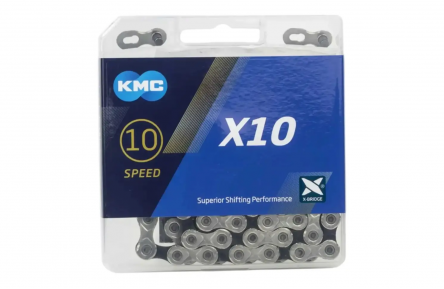 KMC chain X10 silver/black 114s