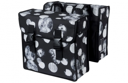 Dubbele fietstas Basil Mara XL Sphere 35 liter 14 x 36 x 44 cm zwart/grijs
