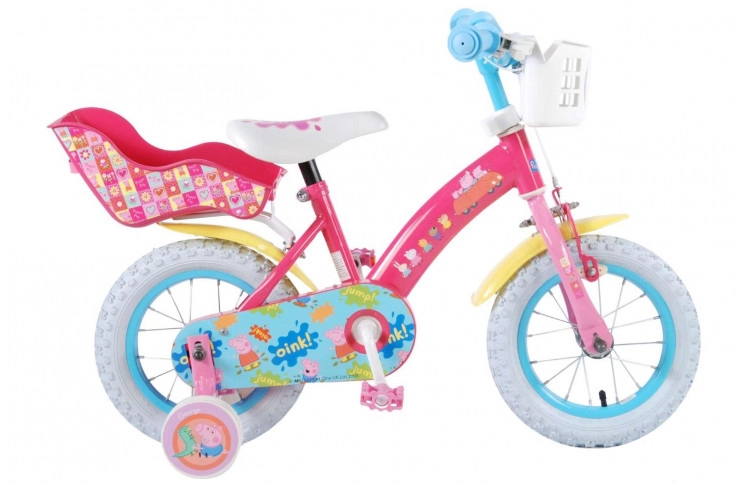 Peppa Pig Kinderfiets 12"/20 cm/Roze-Geel/81264-CH