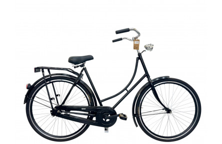 Woman's bicycle Black 28" L/56 zwart B110200532