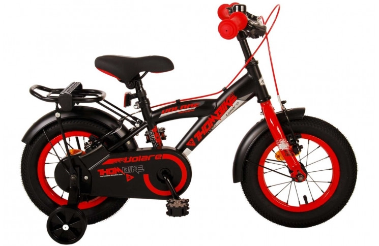 Volare Thombike Kinderfiets 12"/21.5 cm/Zwart-Rood/21173