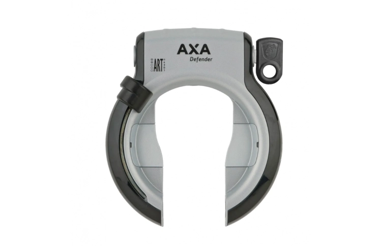 AXA Defender ringslot Zilver/zwart met spatbordbevestiging