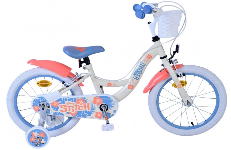 Disney Stitch Kinderfiets 16"/25 cm/Cr?me koraal Blauw/31651-SAFW