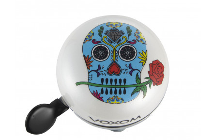 Voxom Bicycle Bell KL22 Skull White