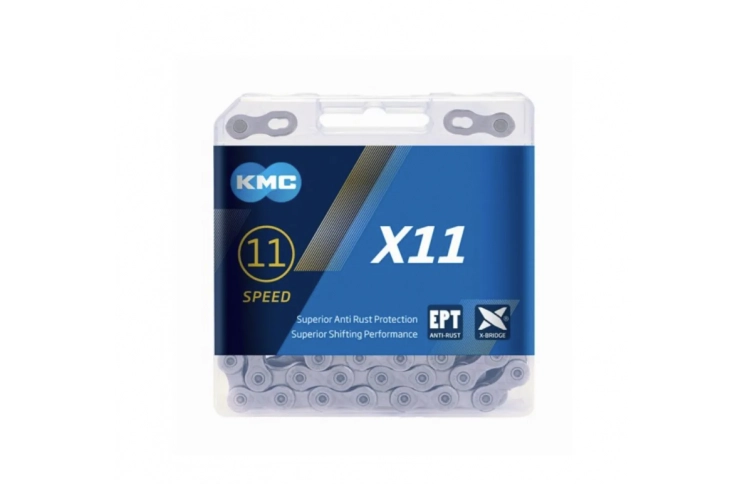 KMC X11 ketting silver, EPT, 1/2x1128, 11-speed. anti-roest