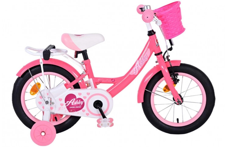 Volare Ashley Kinderfiets 14"/23 cm/Roze-Rood/31434