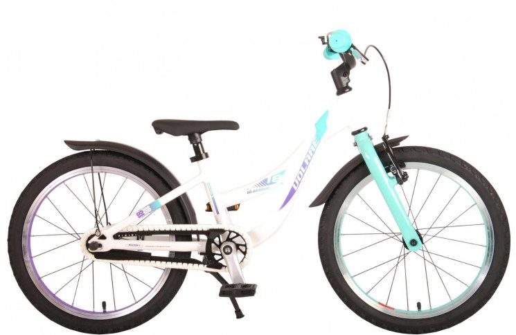 Volare Glamour Children's Bicycle 18"/24 cm/White-Turquoise/21876