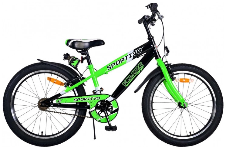 Volare Sportivo Kinderfiets 20"/28 cm/Zwart-Groen/22115