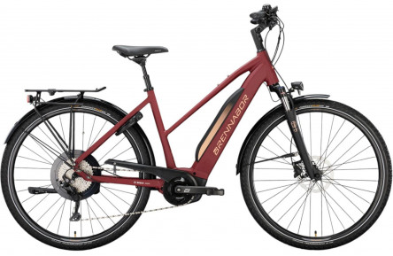 BRENNABOR Elektrische trekkingfiets T-48e 28"/55cm-L/10/aarderood mat - warm oranje mat/02502573