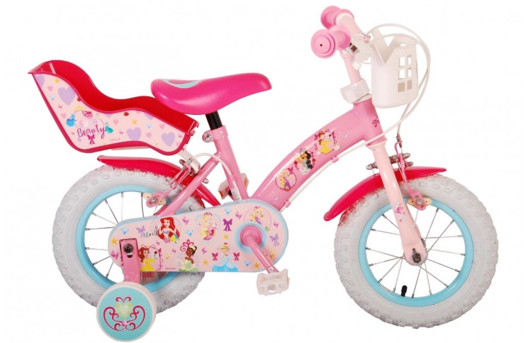 Disney Princess Kinderfiets 12"/20 cm/Roze-Rood/21209-CH-IT