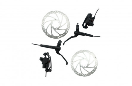 AA+ HYDRAULISCHE SCHIJFREMSET VOOR + ACHTER 1000/2000 MM INCLUSIEF REMSCHIJVEN