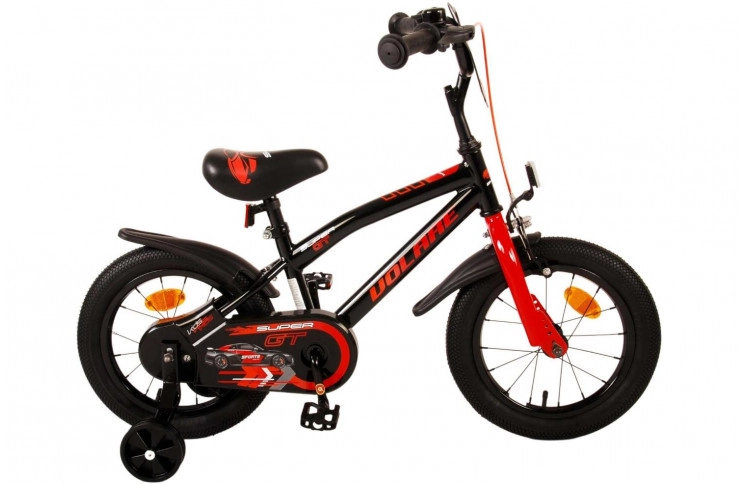 Volare Super GT Kinderfiets 14"/22 cm/Zwart-Rood/21384