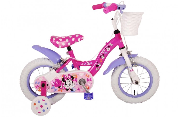 Disney Minnie Kinderfiets 12"/20 cm/Roze-Paars/21266-SAFW