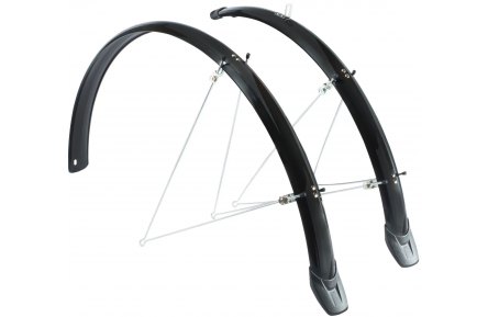 Spatbordset Eurofender Elegance 28" x 46 mm - zwart