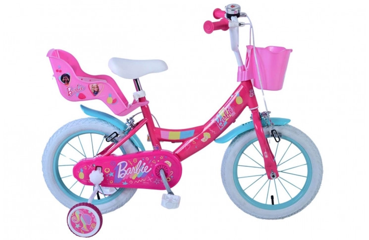 Barbie Kinderfiets 14"/27 cm/Groen-roze/31480-DR